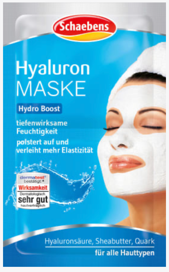 Schaebens Hyaluron Creme Maske (2x5 ml) 10 ml / Mascarilla facial ácido hialurónico