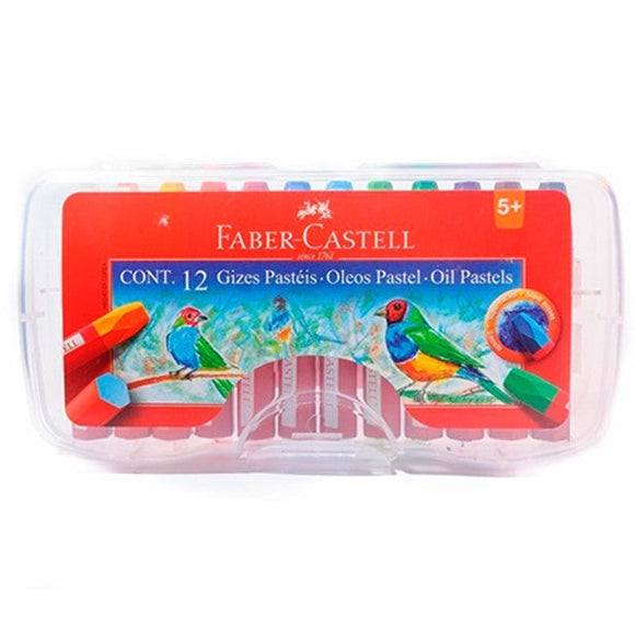 Lápices pastel, caja de 12 colores, oil / Faber Castell