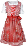 Kinder Dirndl 3 teilig, rot, talla 4-5 años