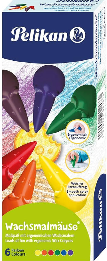 Pelikan Wachsmalmäuse 6 Farben Colours