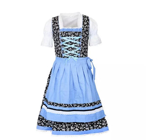 Kinder Dirndl 3 teilig, Blau, talla 4-5 años