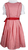 Kinder Dirndl 3 teilig, rot, talla 4-5 años