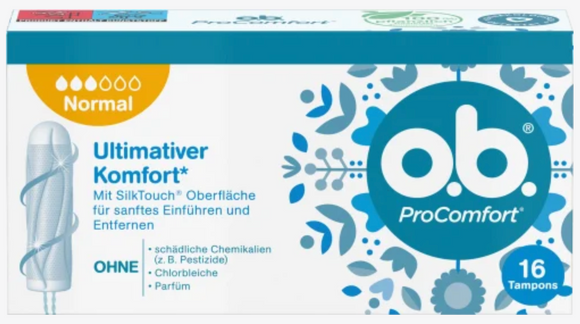 o.b. Tampons Pro Comfort Normal, 16 St / o.b. Tampones Pro Comfort Normal, 16 uds.