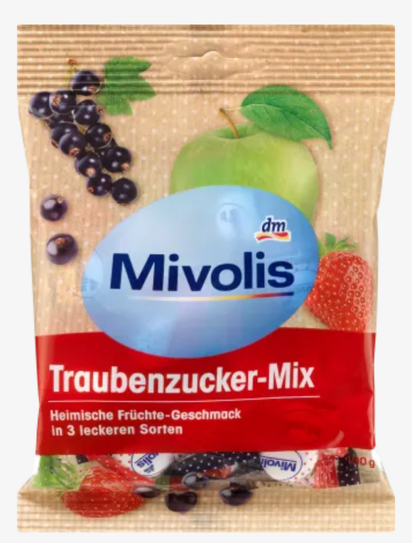 Mivolis Traubenzucker, Früchte-Mix, 100 gr / Mivolis mezcla de frutas con dextrosa, 100 gr