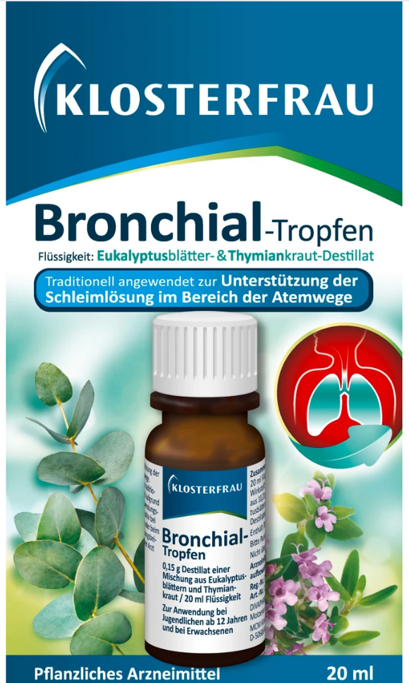 Klosterfrau Bronchial-Tropfen für Erwachsene, 20 ml / Klosterfrau Gotas Bronquiales para adultos, 20 ml