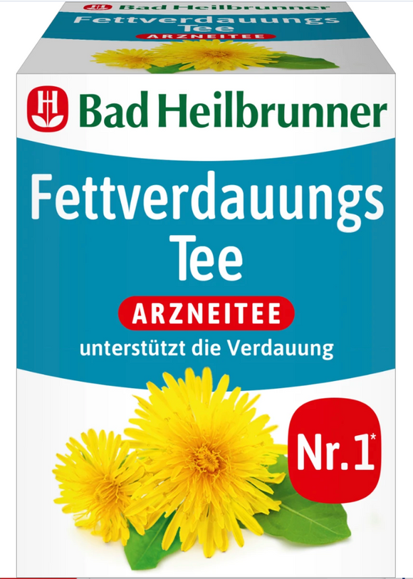 Bad Heilbrunner Arzneitee, Fettverdauungs Tee (8 Beutel), 14,4 g / Té para la digestión de las grasas (8 Bolsitas)