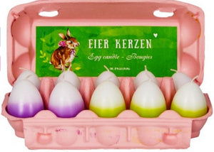 CAJITA CON VELAS EN FORMA DE UN HUEVO - FELICES PASCUAS DE RESURRECCION