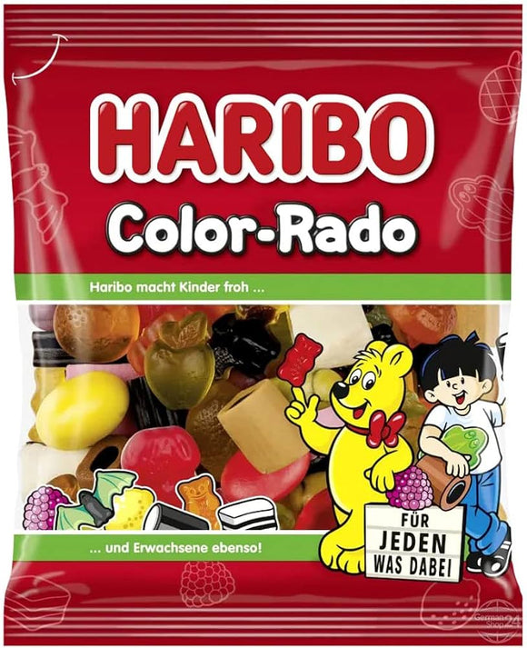 Haribo Color-Rado mit Lakritz, 175 g / Mezcla de regaliz, gomas de frutas