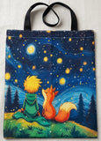 Bolsa de tela / tote bag: Der kleine Prinz (azul)