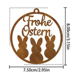 Letrero de metal "Frohe Ostern"