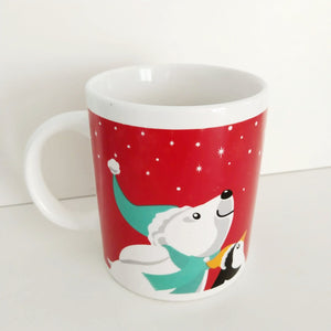 Tazón Navidad con oso / Tasse mit Polarbär