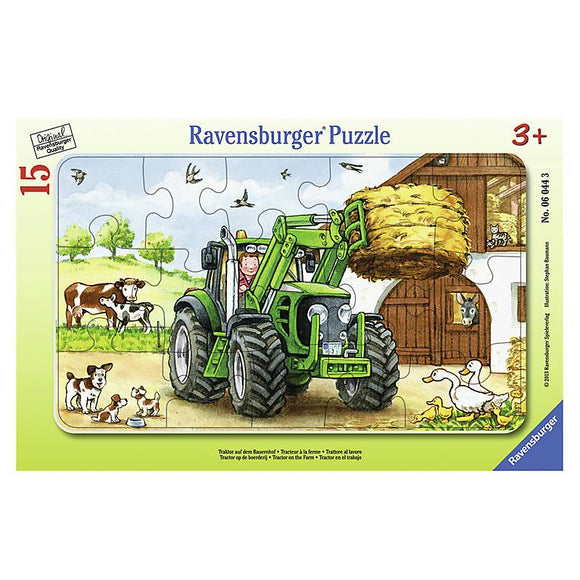 Ravensburger - Puzzle - Traktor, 15 Teile 3+