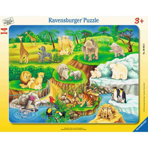 Ravensburger - Puzzle - Im Zoo, 14 Teile 3+