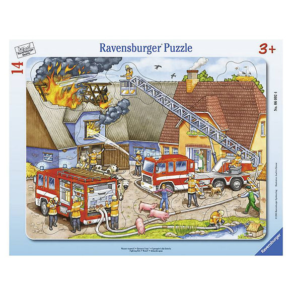 Ravensburger - Puzzle - Feuerwehr Einsatz Puzzle, 14 Teile 3+