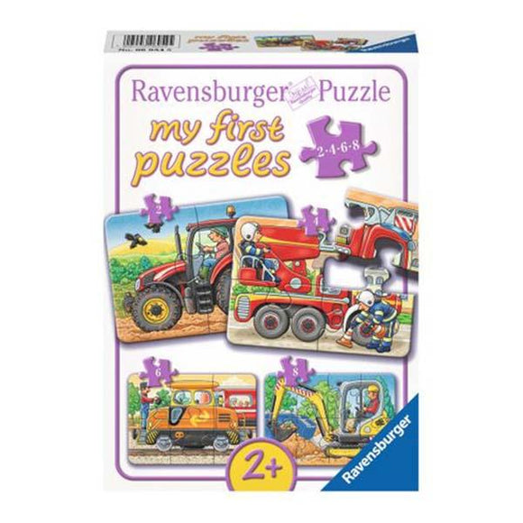 Ravensburger - Mi primer puzzle - Vehículos (4 puzzles), 2 años +