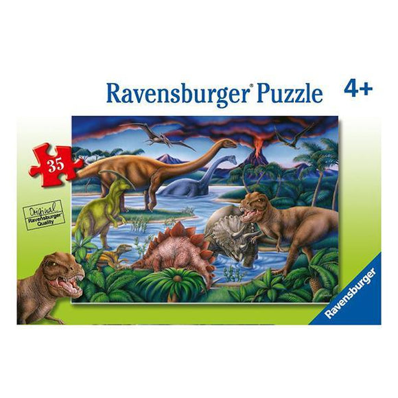 Ravensburger - Puzzle Reunión de dinosaurios - 35 piezas, 4+