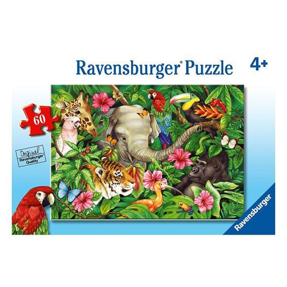 Ravensburger - Puzzle Amigos tropicales - 60 piezas, 4-5 años