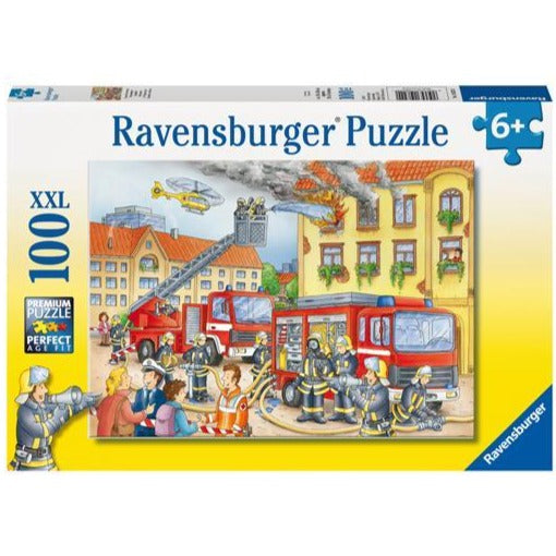 Ravensburger - Puzzle XXL Estación de bomberos - 100 piezas, 6 años +