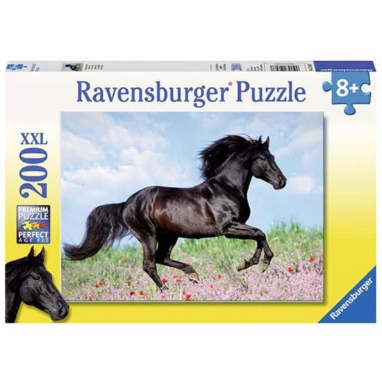 Ravensburger - Puzzle XXL Caballo negro - 200 piezas, 8+