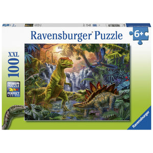 Ravensburger - Puzzle XXL Teile - Die Dinosaurier-Oase / XXL Oasis de dinosaurios - 100 piezas, 6+