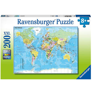 Ravensburger Kinderpuzzle - Die Welt / Puzzle XXL Mapa del mundo - 200 piezas, 8+