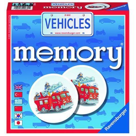 Ravensburger - Memorice vehículos / Memory Fahrzeuge, 3+