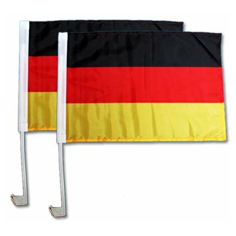 Autofahne Deutschland 30x45 cm 2er Set / Banderas para auto, 2 unidades