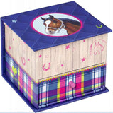 Pequeño joyero con caballo - espejo y cajoncito - para Amigos de los Caballos