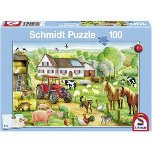 Schmidt Puzzle - 100 Teile, Fröhlicher Bauernhof / PUZLE 100 PZ GRANJA FELIZ 6+ años
