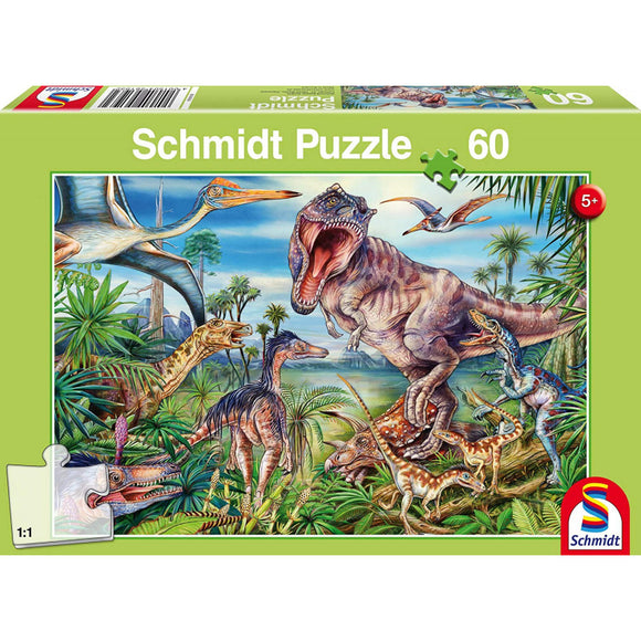 Schmidt Puzzle - Puzzle 60 Teile, Bei den Dinosauriern / DINOSAURIOS 5+