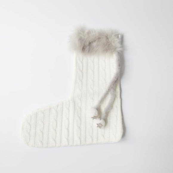 Nikolaus Stiefel/Socke, gestrickt, 42cm / Calcetín para adviento,