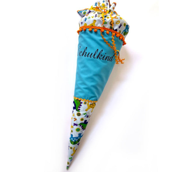 Schultüte aus Stoff 70cm / Cono escolar recubiertas en tela