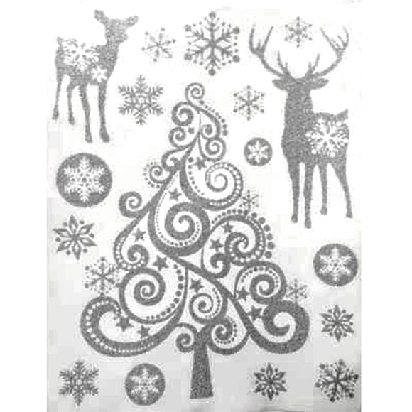 Weihnachtliche Fensterfolie Glitter / Adhesivos para ventanas de vidrio