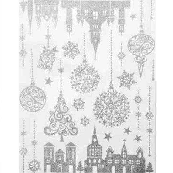 Weihnachtliche Fensterfolie Glitter / Adhesivos para ventanas de vidrio