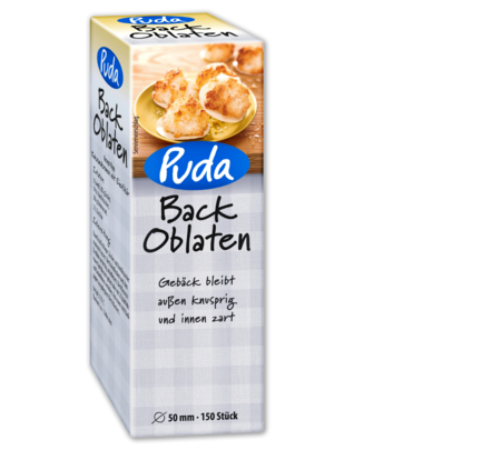 Puda Backoblaten 53g, 150 Stück, Oblaten 50mm Durchmesser