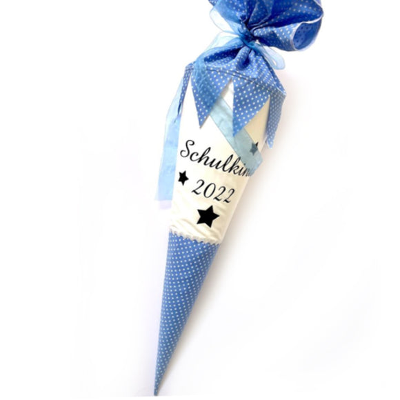 Schultüte aus Stoff 70cm / Cono escolar recubiertas en tela