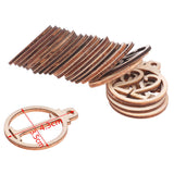 25x Placas de números de madera para calendario de adviento - Nummernschilder aus Holz für Adventskalender - Anhänger Zahlen, Nummern 1-25