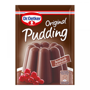 Dr. Oetker Original Puddingpulver feinherbe Schokonote / Pudín de chocolate amargo en polvo 3x 48 g