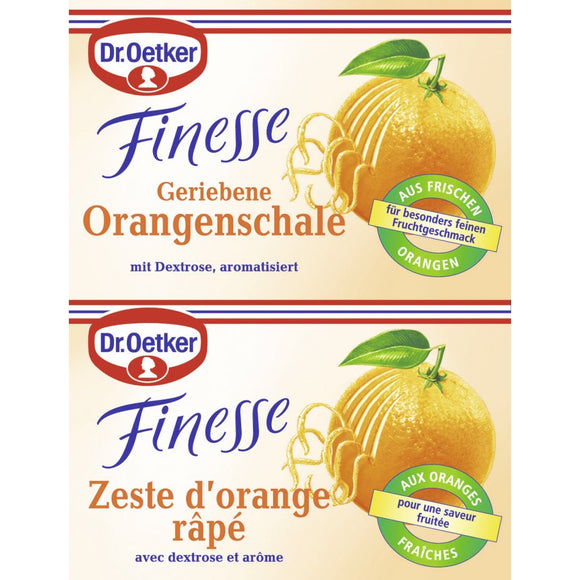 Dr. Oetker Finesse geriebene Orangenschale 2er / Cáscara de naranja rallada, 2 unidades