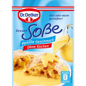 Dr. Oetker - Soße ohne Kochen, Vanille-Geschmack / Salsa con sabor a vainilla, sin cocinar