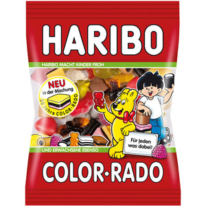 Haribo Color-Rado mit Lakritz, 200g / Mezcla de regaliz, gomas de frutas