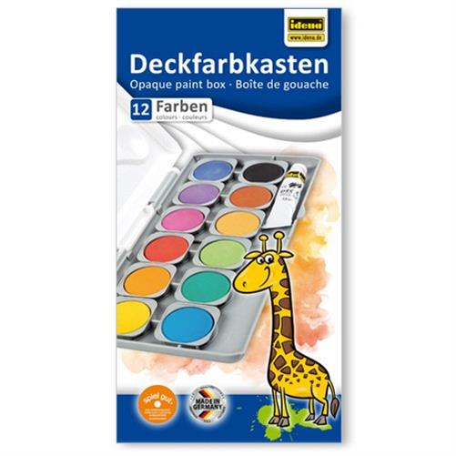 Set de acuarelas escolar / Deckfarbkasten, 12 Farben