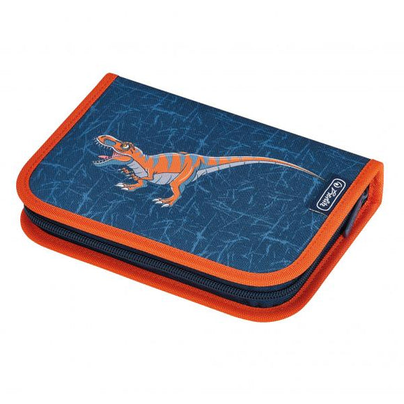 Herlitz - Estuche escolar, 31 piezas, Dinosaurio  / Schüleretui mit 2 Klappen, 31 tlg. DINOSAURIER