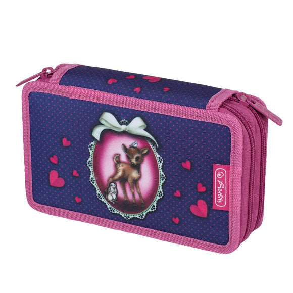 Herlitz - Estuche Doble escolar Ciervo / Doppeletui 23 tlg. Rehkitz