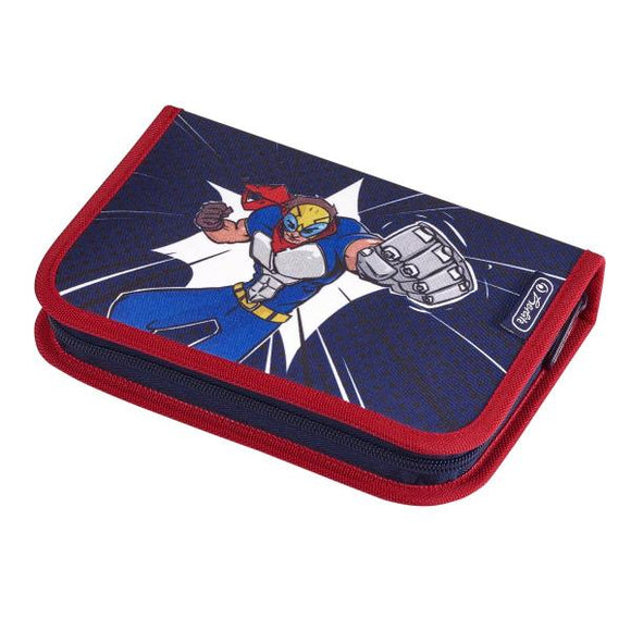 Herlitz - Estuche escolar, 31 piezas  /  Schüleretui mit 2 Klappen, 31 tlg. COMIC HERO
