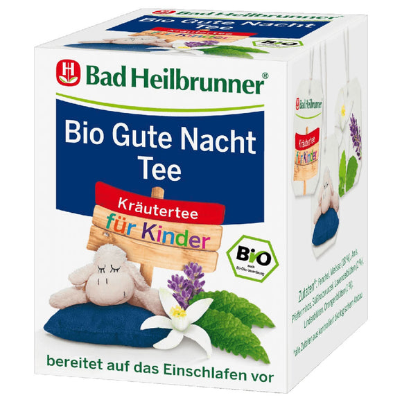 Bad Heilbrunner Bio Gute Nacht Tee für Kinder / Infusión de hierbas para niños - para la noche