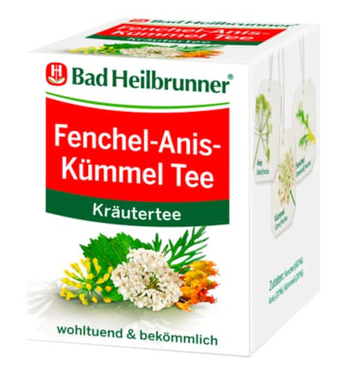 Bad Heilbrunner Fenchel-Anis-Kümel Tee (8x2g), 16 g / Té de anís de hinojo