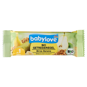 babylove Fruchtriegel mit Getreide Bio Getreideriegel Birne-Banane ab 1 Jahr, 25 g