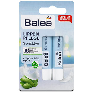 Balea Lippenpflege Sensitive Doppelpack / Cuidado de labios sensitive aloe vera, 2 unidades