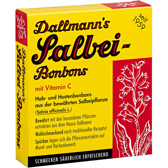 Dallmann's Salbei-Bonbons Hals- und Hustenbonbons /Caramelos de salvia con vitamina C.